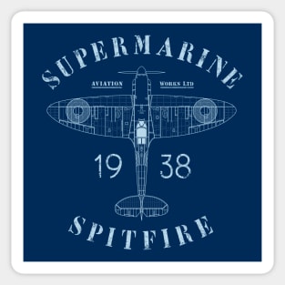 Spitfire Blueprint Sticker